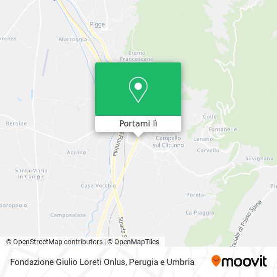 Mappa Fondazione Giulio Loreti Onlus