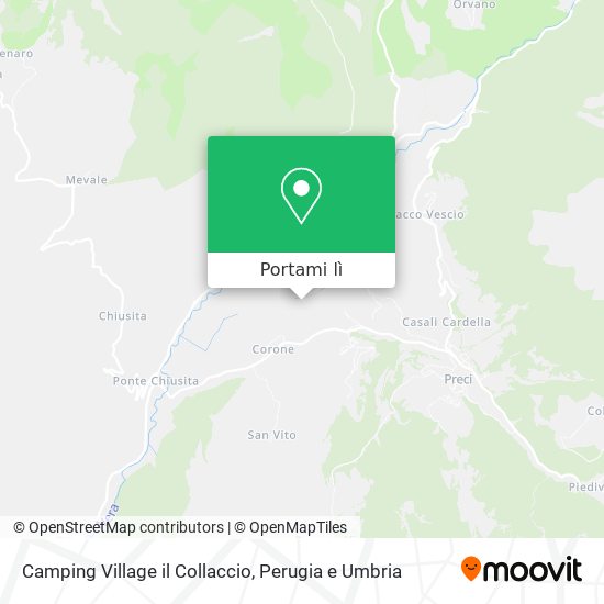 Mappa Camping Village il Collaccio