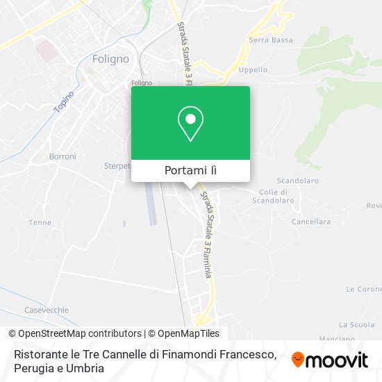 Mappa Ristorante le Tre Cannelle di Finamondi Francesco