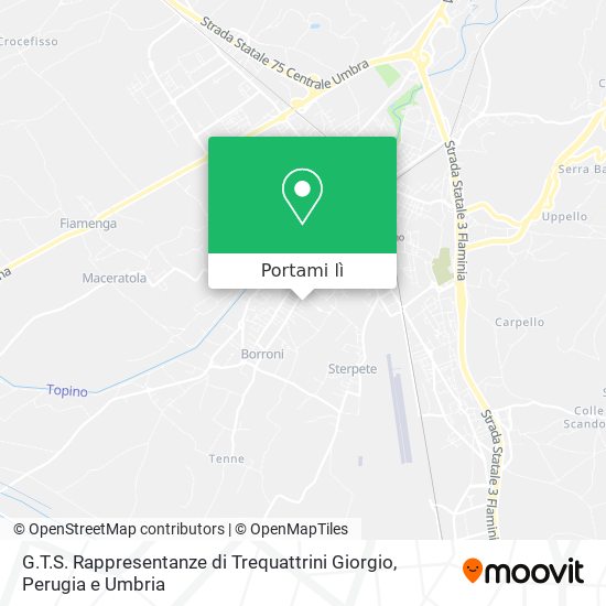 Mappa G.T.S. Rappresentanze di Trequattrini Giorgio