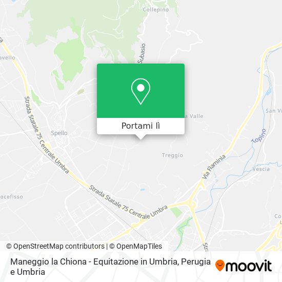 Mappa Maneggio la Chiona - Equitazione in Umbria
