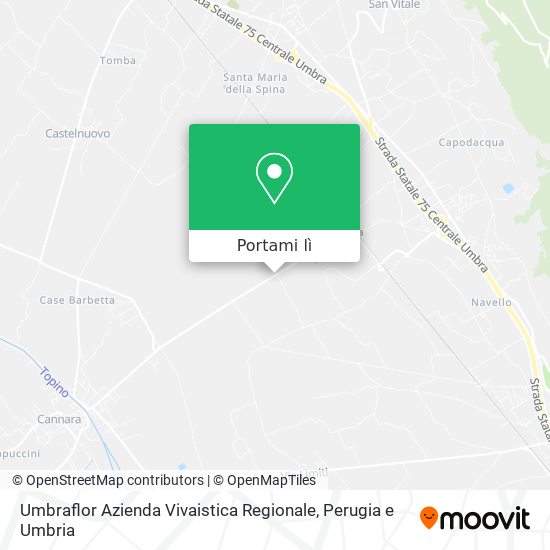 Mappa Umbraflor Azienda Vivaistica Regionale