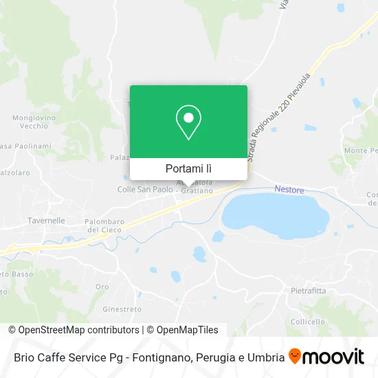 Mappa Brio Caffe Service Pg - Fontignano