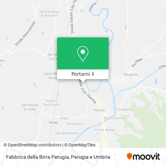 Mappa Fabbrica della Birra Perugia