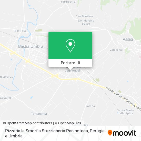 Mappa Pizzeria la Smorfia Stuzzicheria Paninoteca
