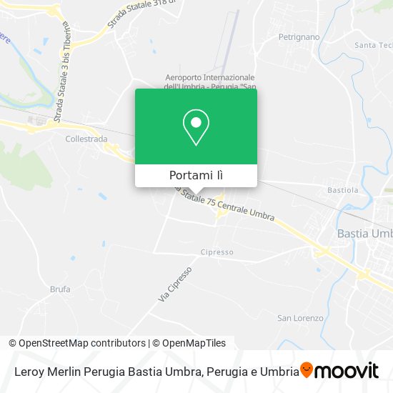 Mappa Leroy Merlin Perugia Bastia Umbra