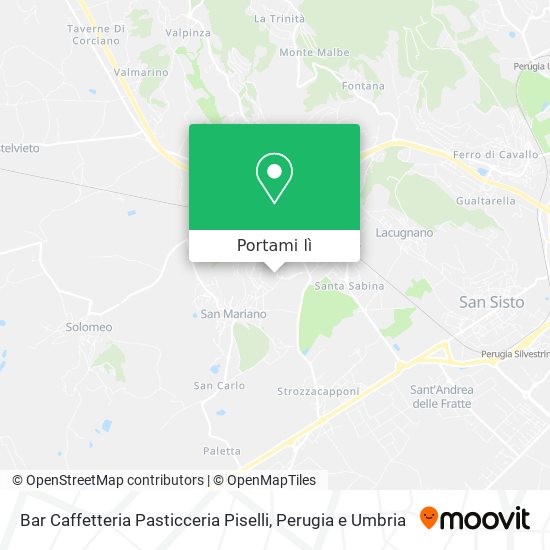 Mappa Bar Caffetteria Pasticceria Piselli