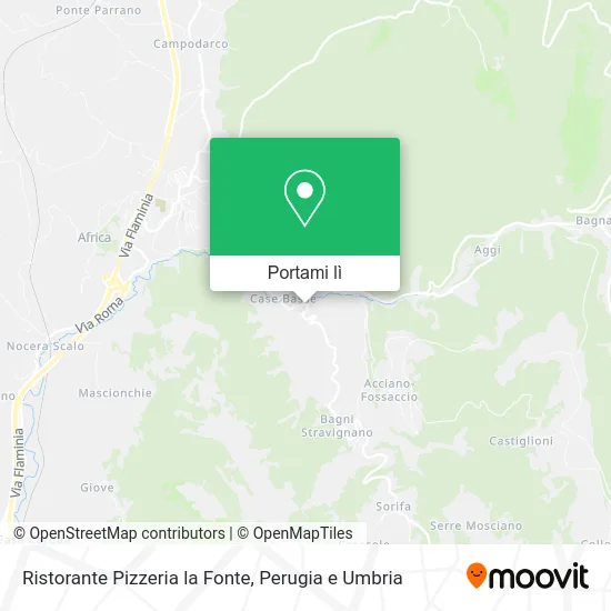 Mappa Ristorante Pizzeria la Fonte