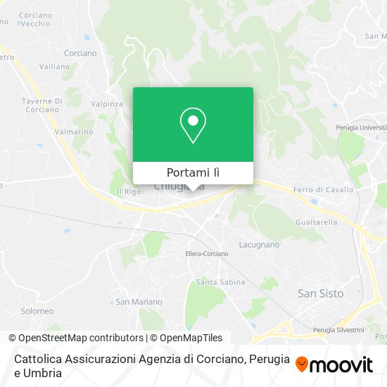 Mappa Cattolica Assicurazioni Agenzia di Corciano