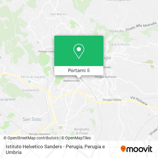 Mappa Istituto Helvetico Sanders - Perugia