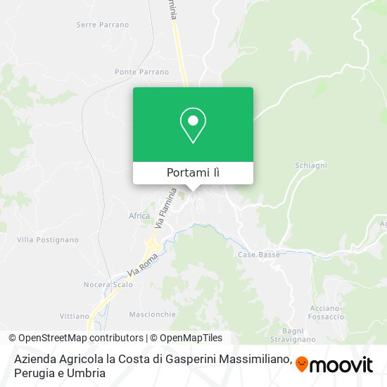 Mappa Azienda Agricola la Costa di Gasperini Massimiliano