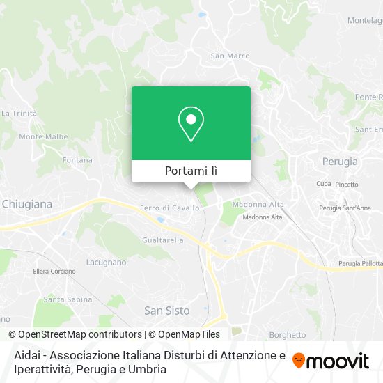 Mappa Aidai - Associazione Italiana Disturbi di Attenzione e Iperattività