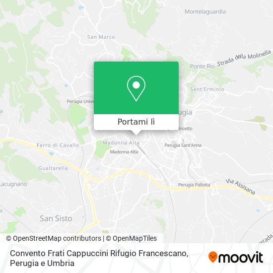 Mappa Convento Frati Cappuccini Rifugio Francescano