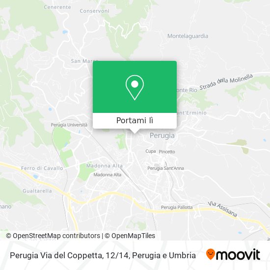 Mappa Perugia Via del Coppetta, 12 / 14