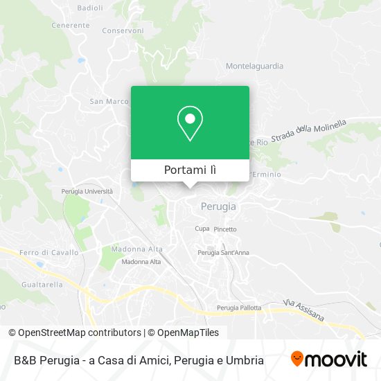 Mappa B&B Perugia - a Casa di Amici