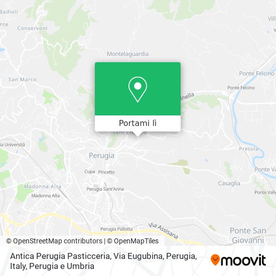 Mappa Antica Perugia Pasticceria, Via Eugubina, Perugia, Italy