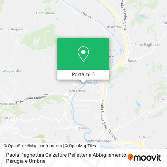 Mappa Paola Pagnottini Calzature Pelletteria Abbigliamento