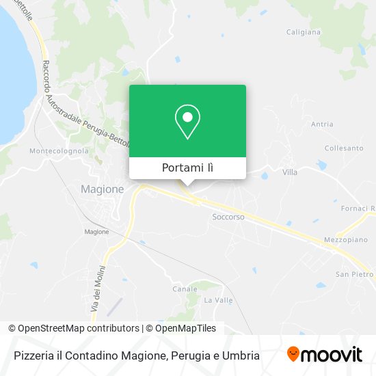 Mappa Pizzeria il Contadino Magione