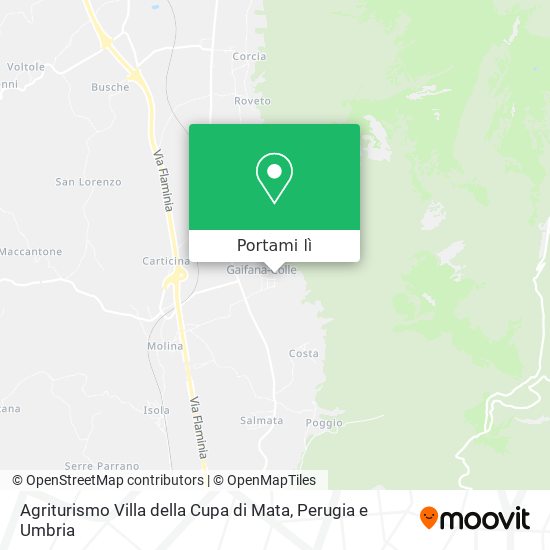 Mappa Agriturismo Villa della Cupa di Mata