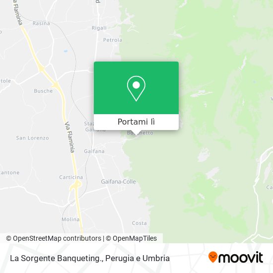 Mappa La Sorgente Banqueting.