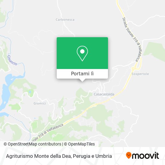 Mappa Agriturismo Monte della Dea