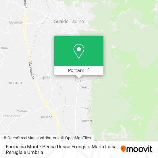 Mappa Farmacia Monte Penna Dr.ssa Frongillo Maria Luisa