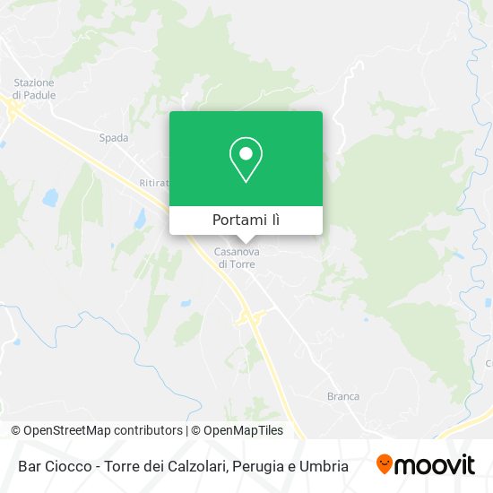 Mappa Bar Ciocco - Torre dei Calzolari