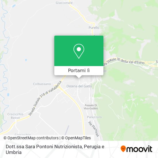 Mappa Dott.ssa Sara Pontoni Nutrizionista