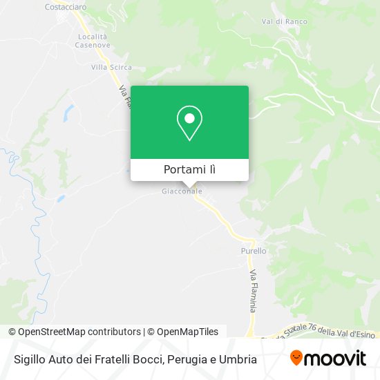 Mappa Sigillo Auto dei Fratelli Bocci