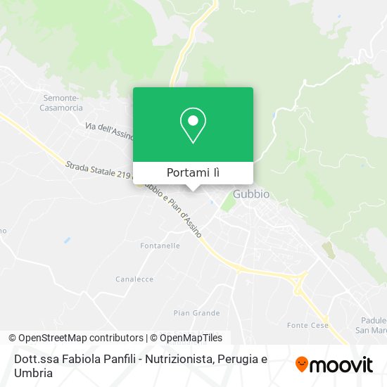 Mappa Dott.ssa Fabiola Panfili - Nutrizionista