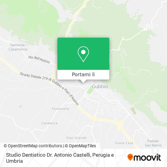 Mappa Studio Dentistico Dr. Antonio Castelli