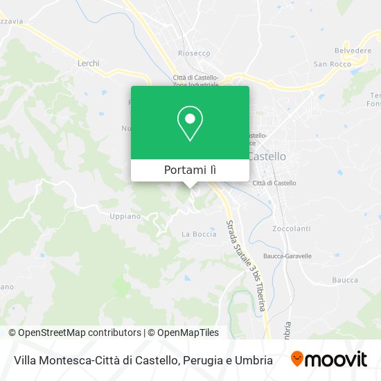 Mappa Villa Montesca-Città di Castello