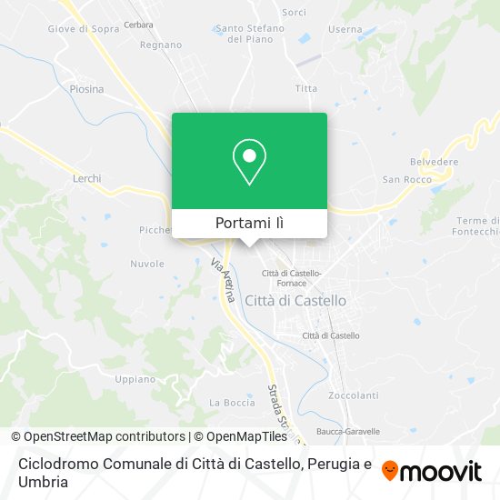 Mappa Ciclodromo Comunale di Città di Castello