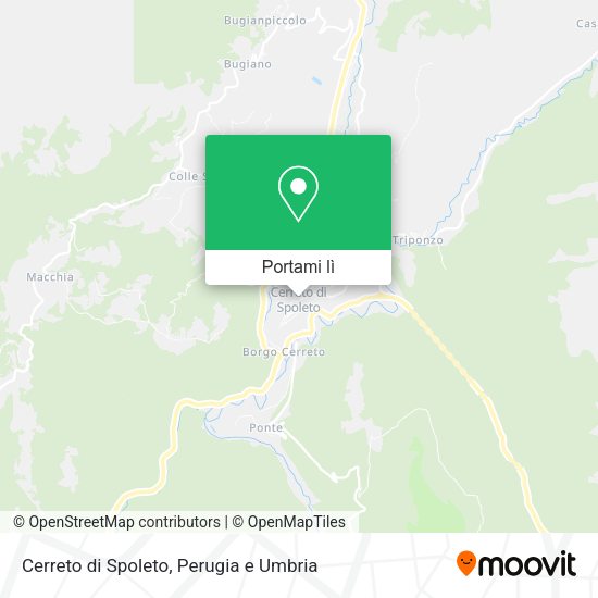 Mappa Cerreto di Spoleto