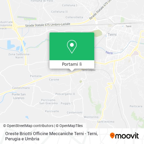 Mappa Oreste Briotti Officine Meccaniche Terni - Terni