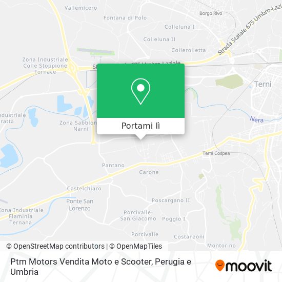 Mappa Ptm Motors Vendita Moto e Scooter