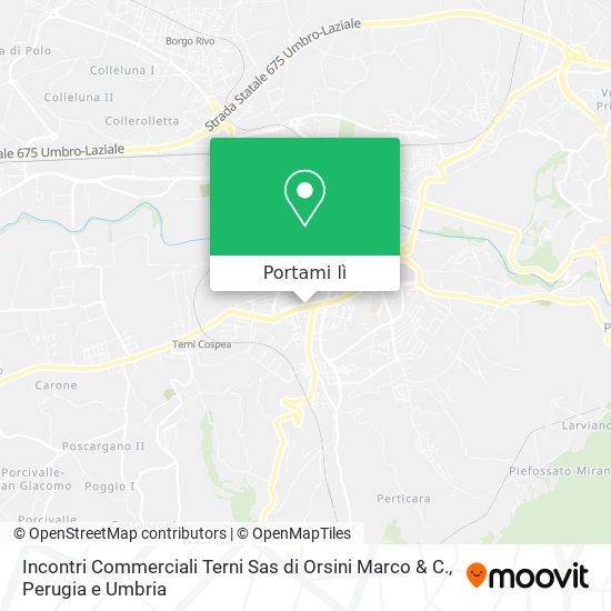 Mappa Incontri Commerciali Terni Sas di Orsini Marco & C.