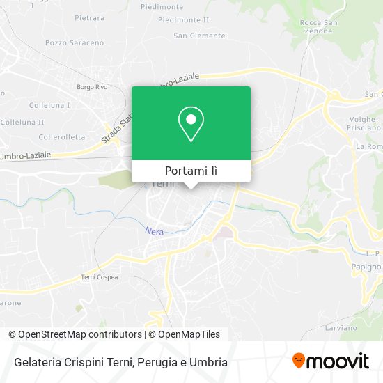 Mappa Gelateria Crispini Terni