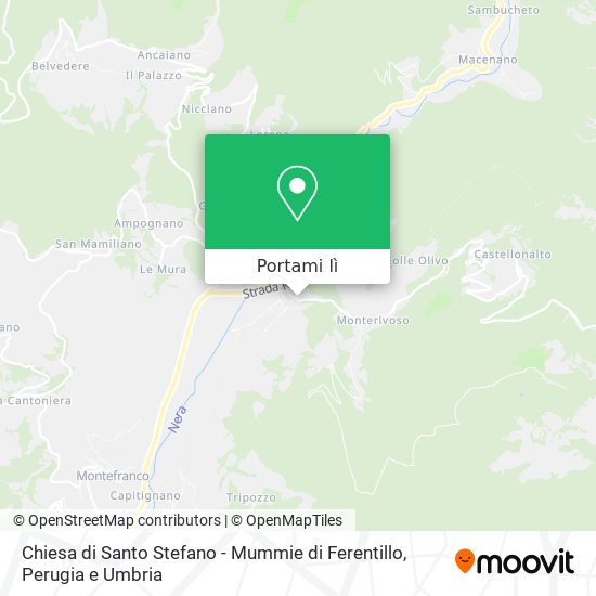 Mappa Chiesa di Santo Stefano - Mummie di Ferentillo