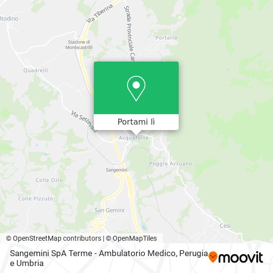 Mappa Sangemini SpA Terme - Ambulatorio Medico