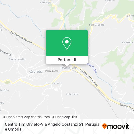 Mappa Centro Tim Orvieto-Via Angelo Costanzi 61