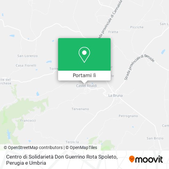 Mappa Centro di Solidarietà Don Guerrino Rota Spoleto