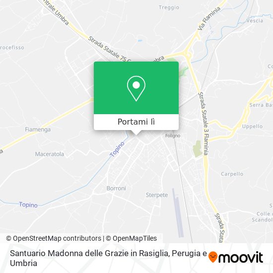 Mappa Santuario Madonna delle Grazie in Rasiglia