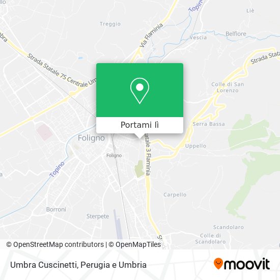 Mappa Umbra Cuscinetti