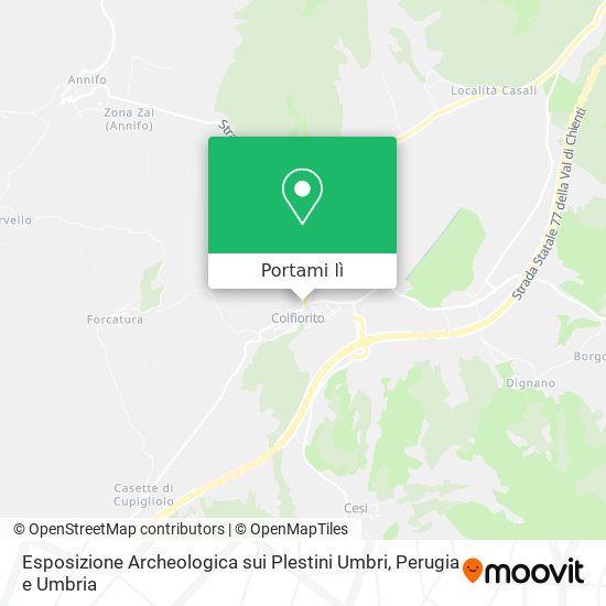 Mappa Esposizione Archeologica sui Plestini Umbri