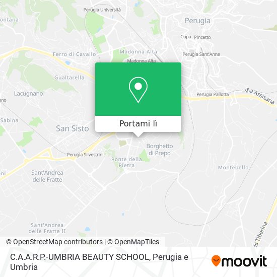 Mappa C.A.A.R.P.-UMBRIA BEAUTY SCHOOL