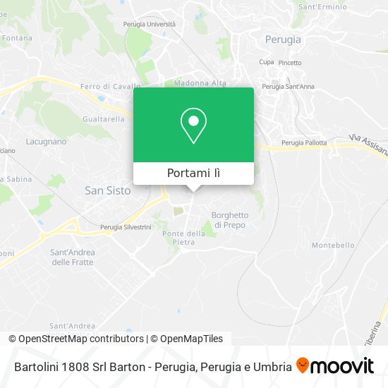 Mappa Bartolini 1808 Srl Barton - Perugia