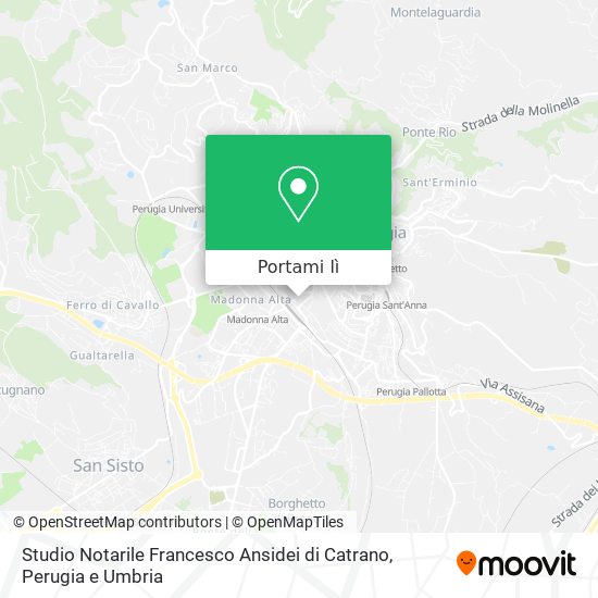 Mappa Studio Notarile Francesco Ansidei di Catrano