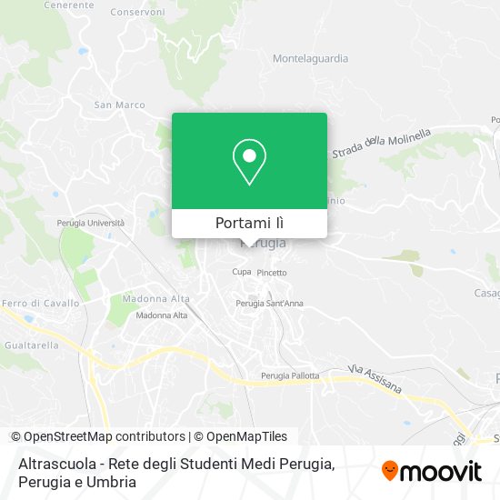 Mappa Altrascuola - Rete degli Studenti Medi Perugia