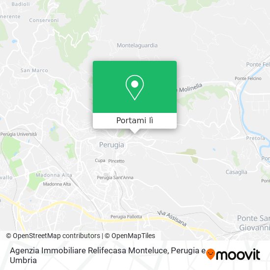 Mappa Agenzia Immobiliare Relifecasa Monteluce